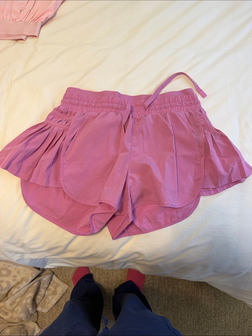 JoyLab Rose Pink Athletic Pleated Side Shorts